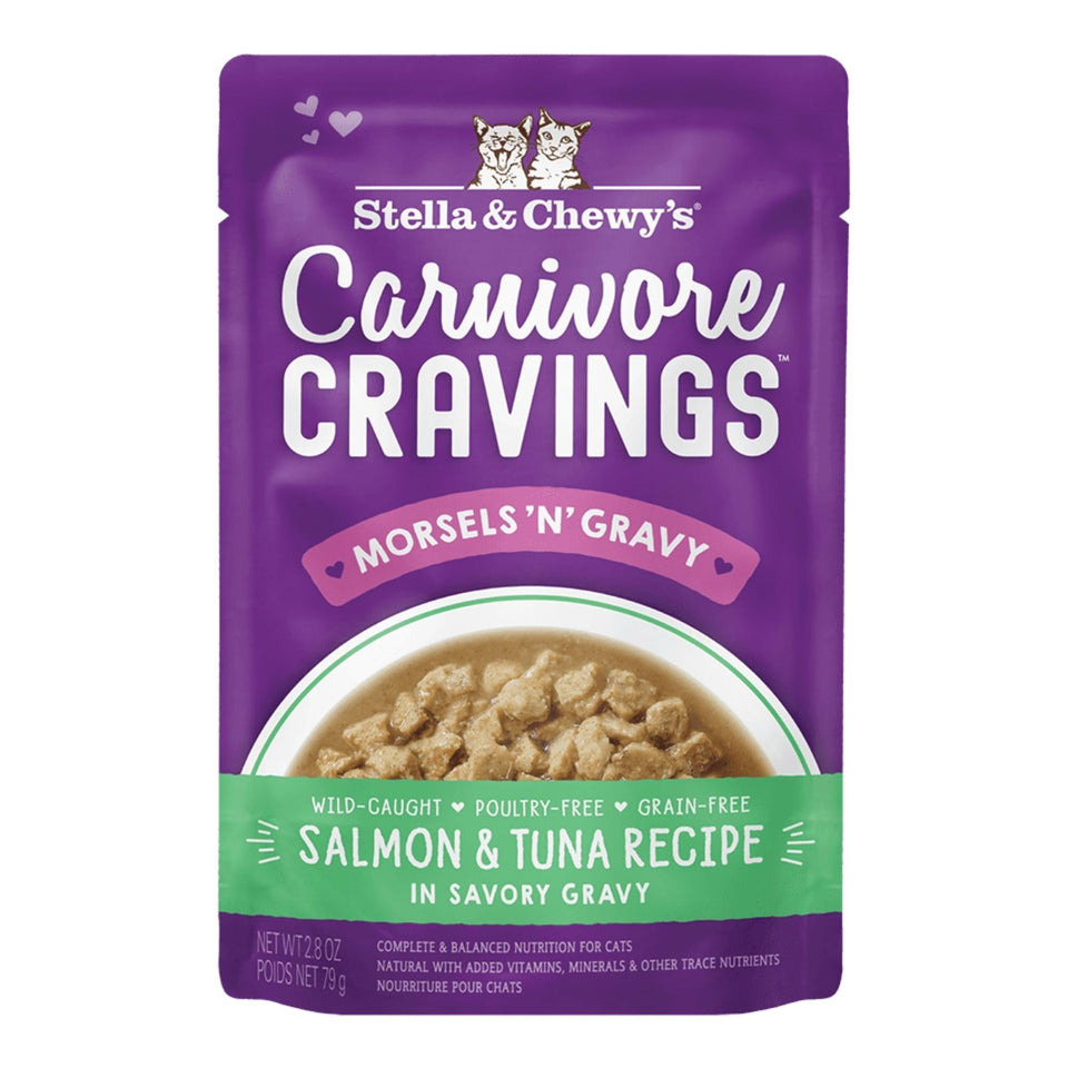 Stella & Chewy's Carnivore Cravings Morsels'N'Gravy Salmon & Tuna Recipe 2.8oz. Default Title