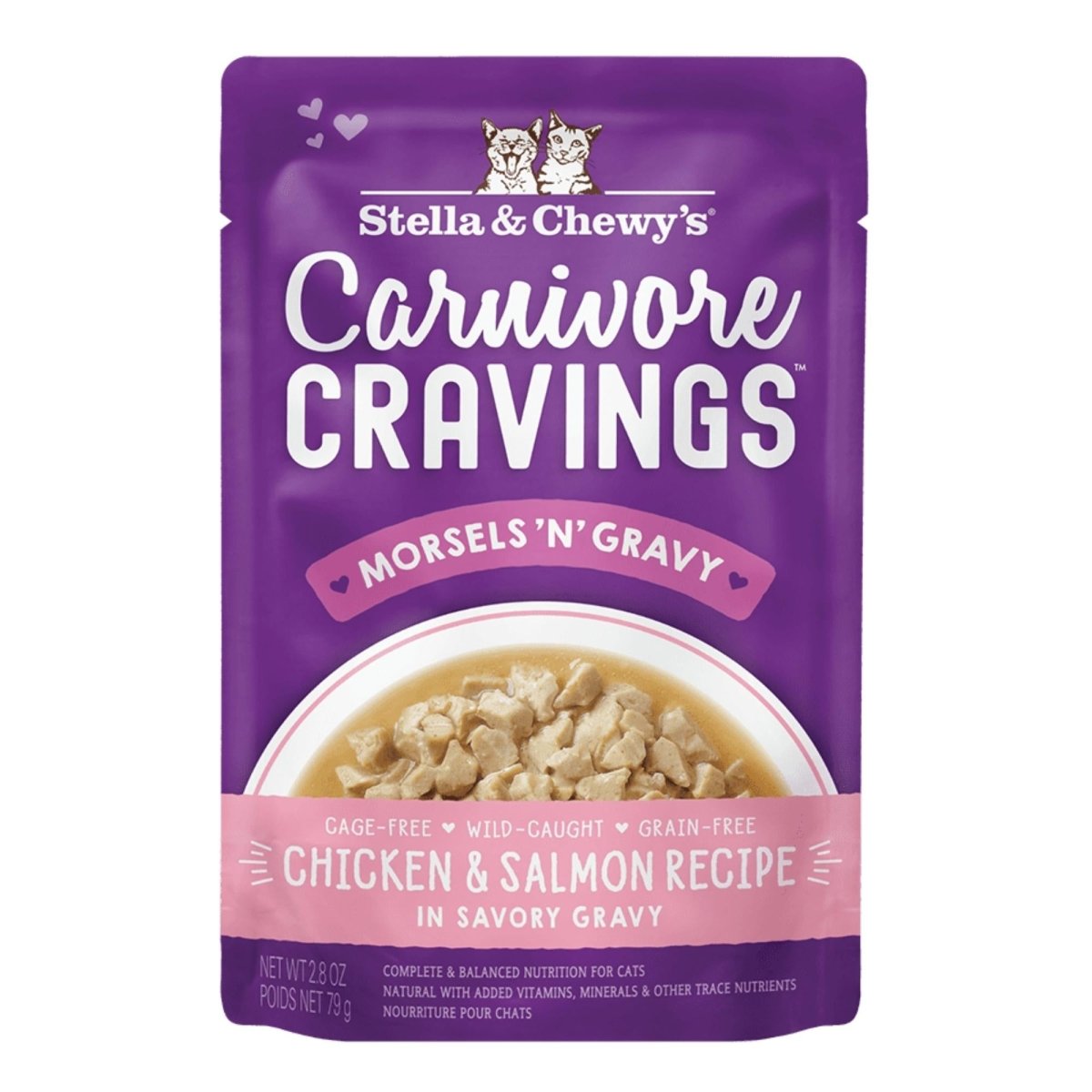 Stella and Chewys Carnivore Cravings MorselsNGravy Chicken and Salmon Recipe 2.8oz. (Case of 24) - Pets Perfect