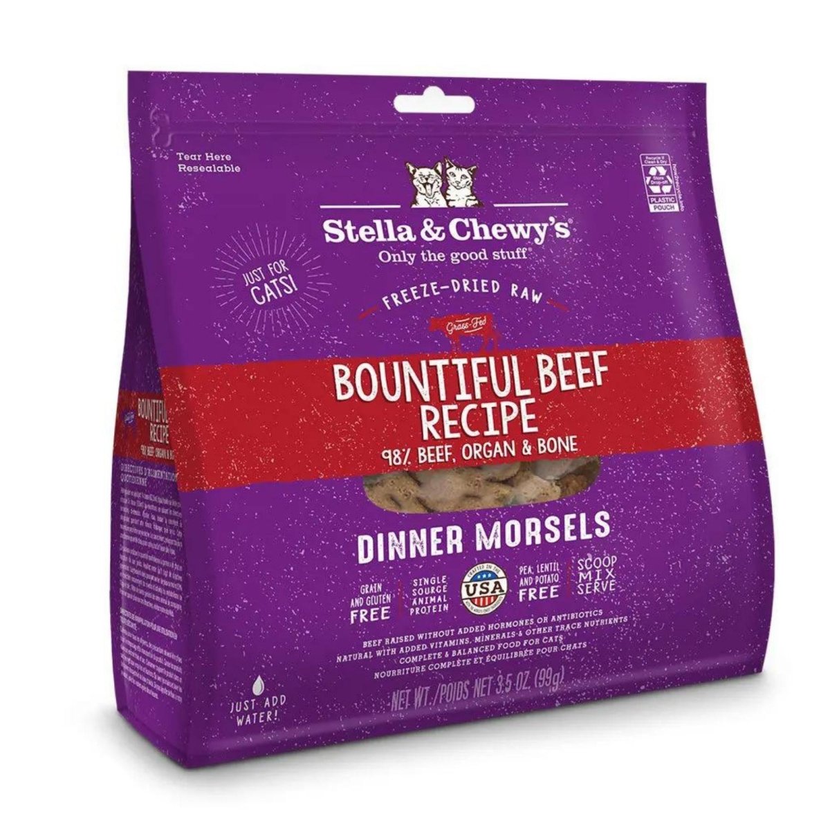 Stella and Chewys Bountiful Beef Freeze Dried Raw Dinner Morsels 18oz. - Pets Perfect