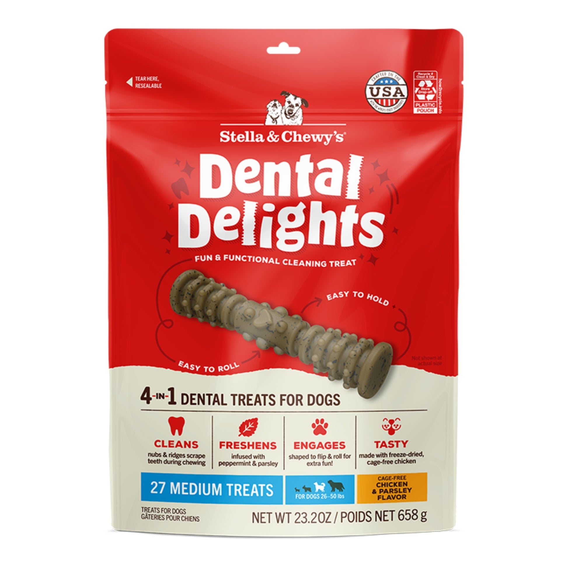 Stella & Chewy's Dog Dental Delights Medium 27 ct