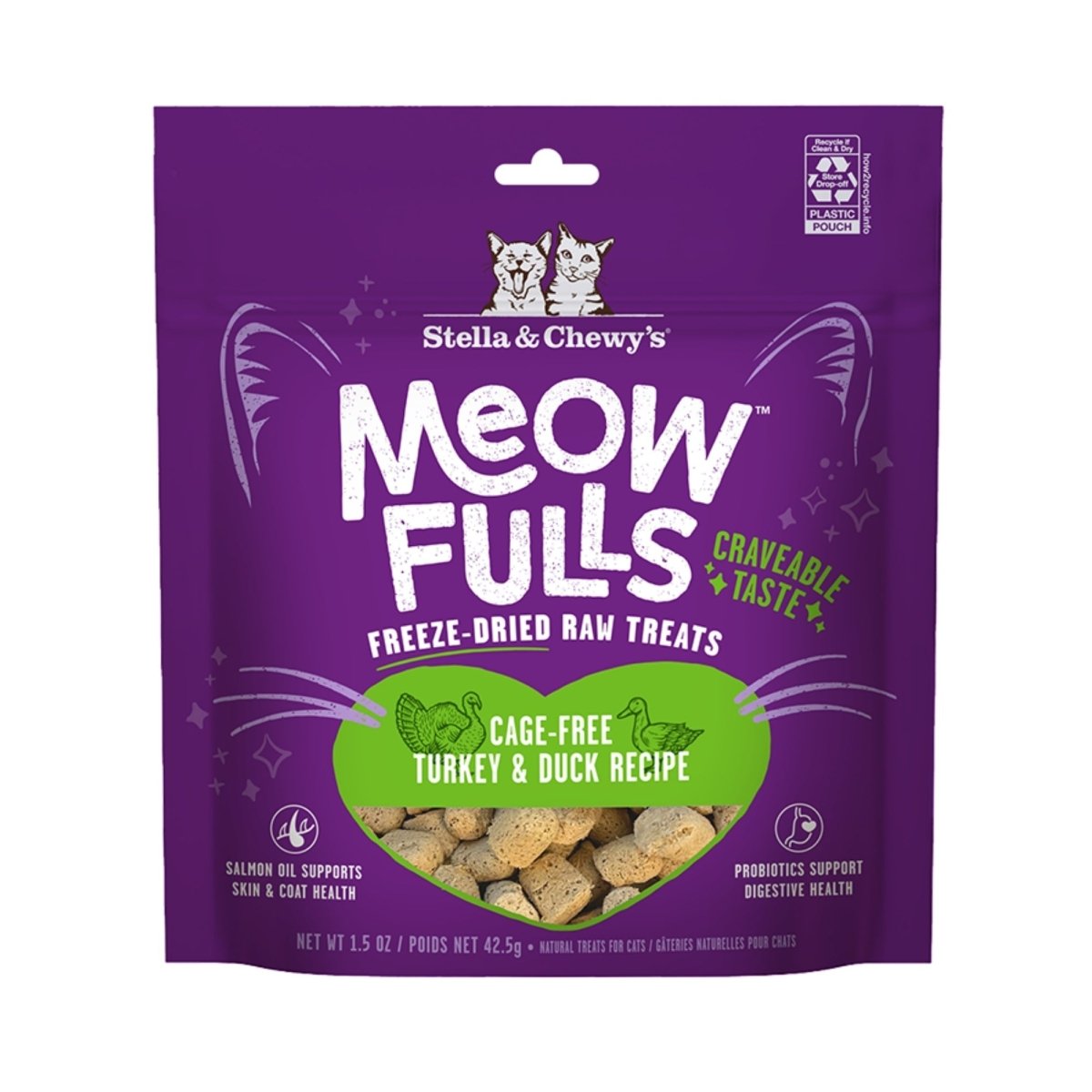 Stella & Chewys Cat Meowfulls Freeze Dried Treat Turkey & Duck 1.5oz. - Pets Perfect