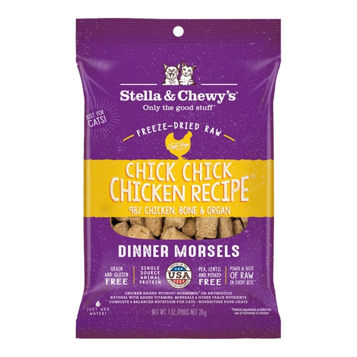 Stella & Chewys Cat Freeze Dried Dinner Morsels Chicken 1oz. (Case of 8) - Pets Perfect