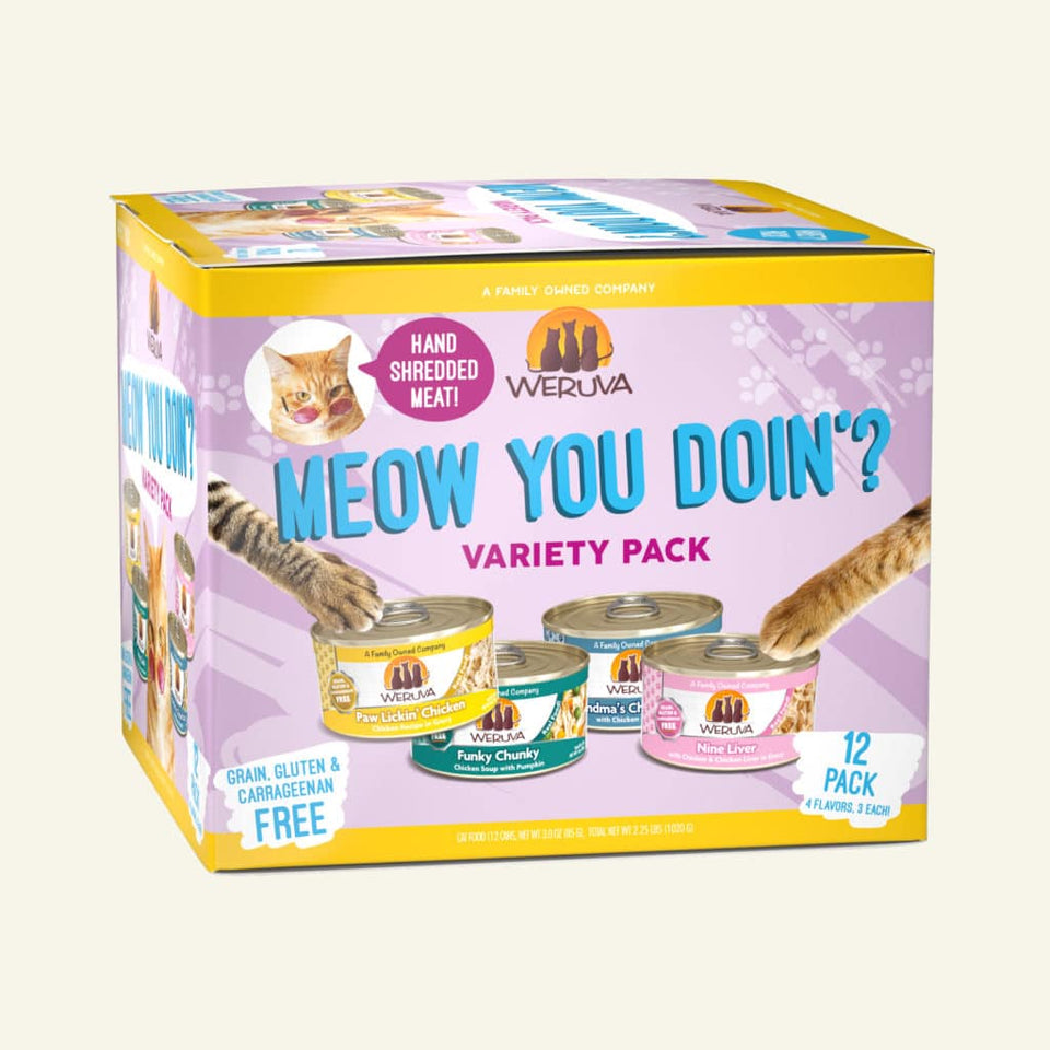 Weruva Cat Meow Ya Doin 3 oz. Variety Pack 12 ct