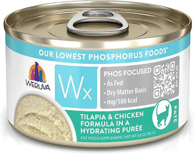 Weruva Wx Phos Focused Tilapia & Chicken Puree GF Wet Cat Food