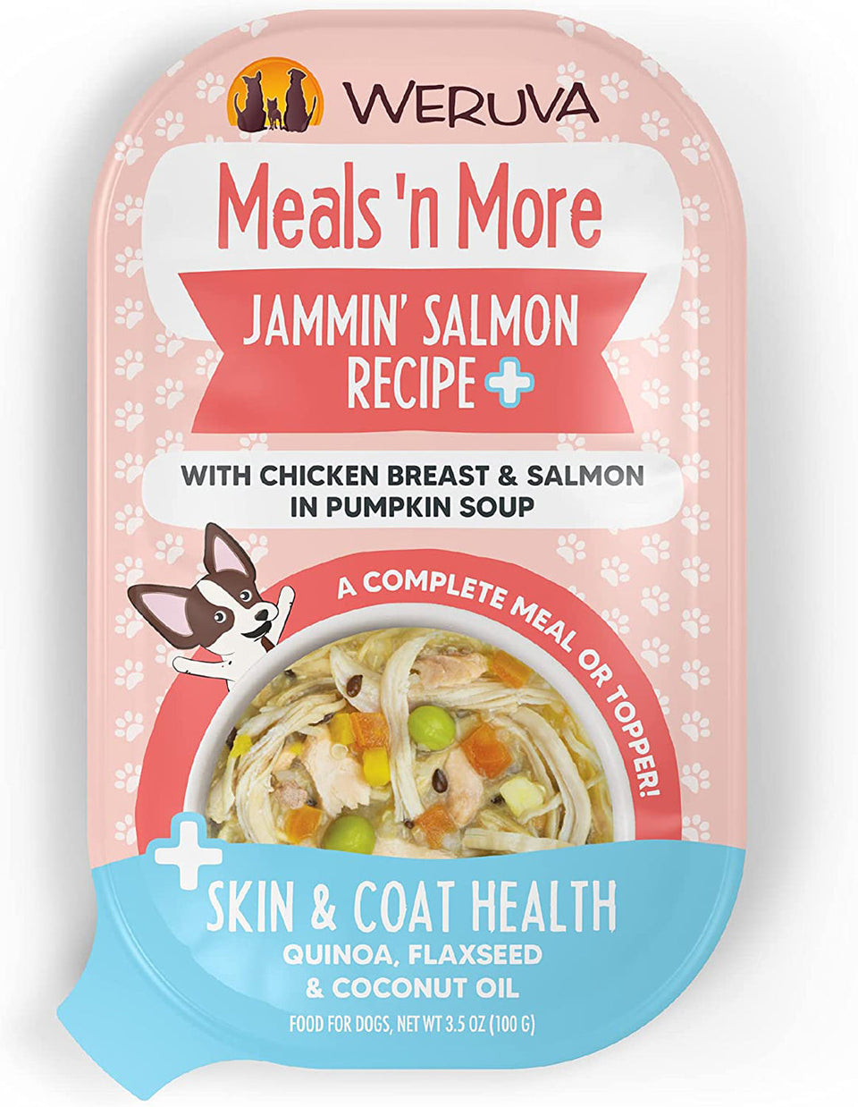 Weruva Dog Meals N More Jammin Salmon Cup 3.5 oz. 12 ct