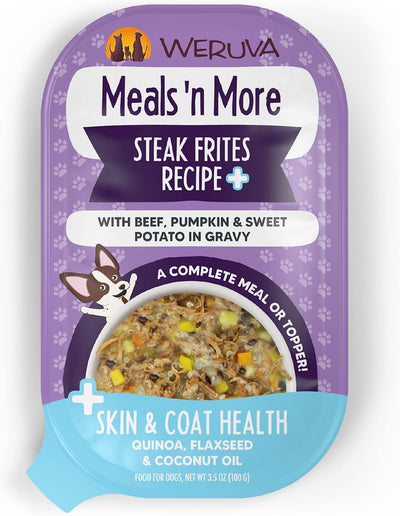 Weruva Dog Meals N More Steak Frites Cup 3 oz. 12 ct