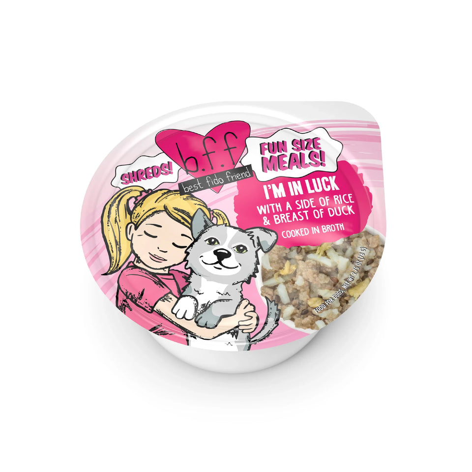 Bff Dog I'M in Luck Rice & Duck Cup 2.7 oz. 12 ct