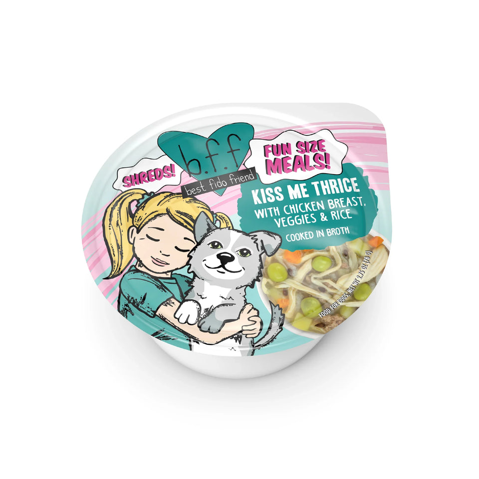 Bff Dog Kiss Me Thrice Chicken, Veggies & Rice Cup 2.7 oz. 12 ct