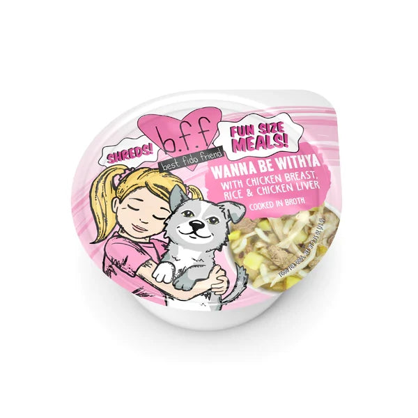 Bff Dog Wanna Be Withya Chicken Rice & Chicken Liver Cup 2.7 oz. 12 ct