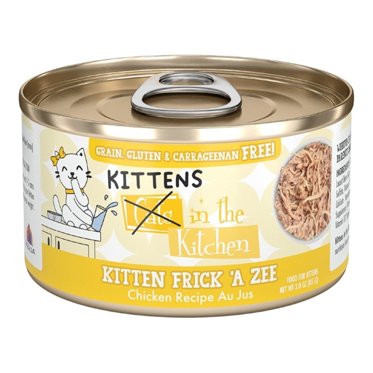 Cats In The Kitchen Cat Grain Free Kitten Frick' A Zee Chicken Recipe 3oz. (Case of 12) - Pets Perfect
