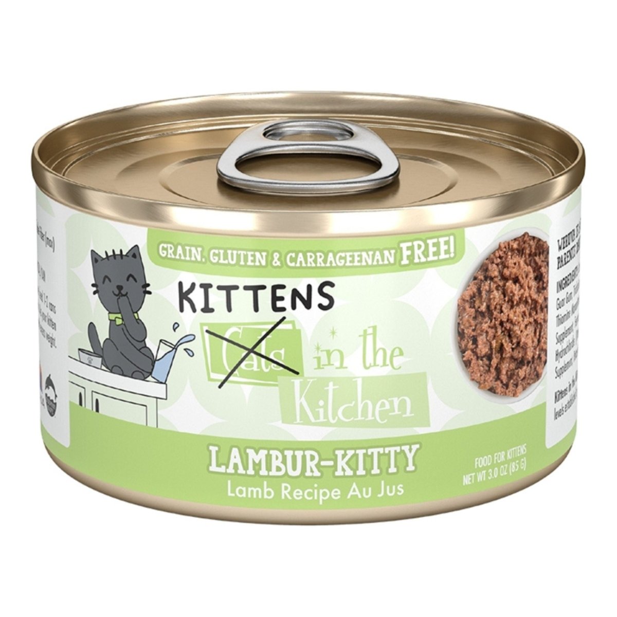 Cats In The Kitchen Cat Grain Free Kitten Lambur - Kitty Lamb Recipe 3oz. (Case of 12) - Pets Perfect