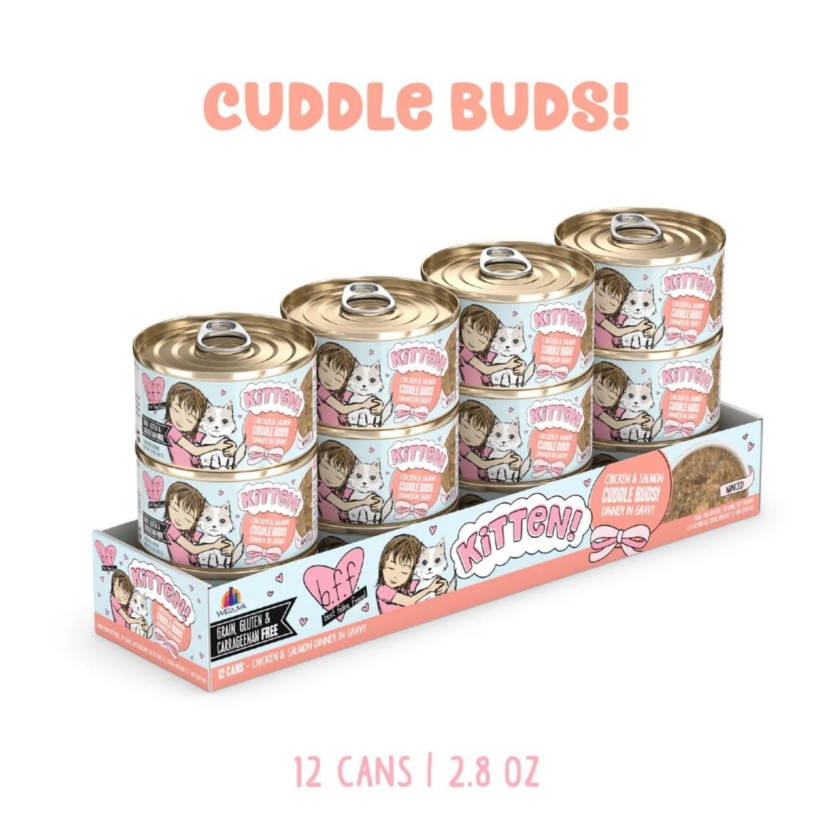 Bff Kitten Cuddle Buds Chicken & Salmon 2.8oz. (Case of 12) - Pets Perfect