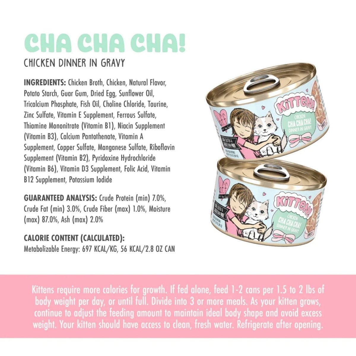 Bff Kitten Cha Cha Cha Chicken 2.8oz. (Case of 12) - Pets Perfect