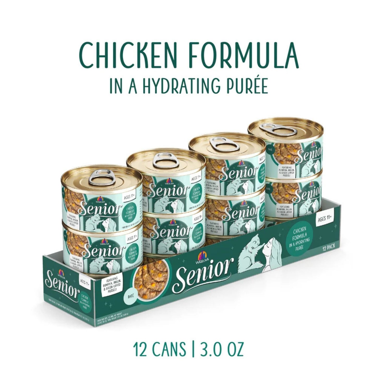 Weruva Cat Senior Hydrating Puree Chicken Formula 3 oz. 12 ct, view 3