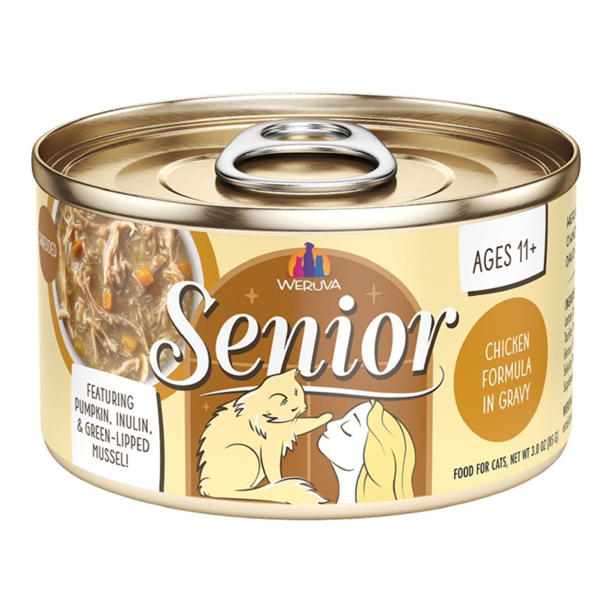 Weruva Cat Senior Chicken Formula in Gravy 3 oz. 12 ct