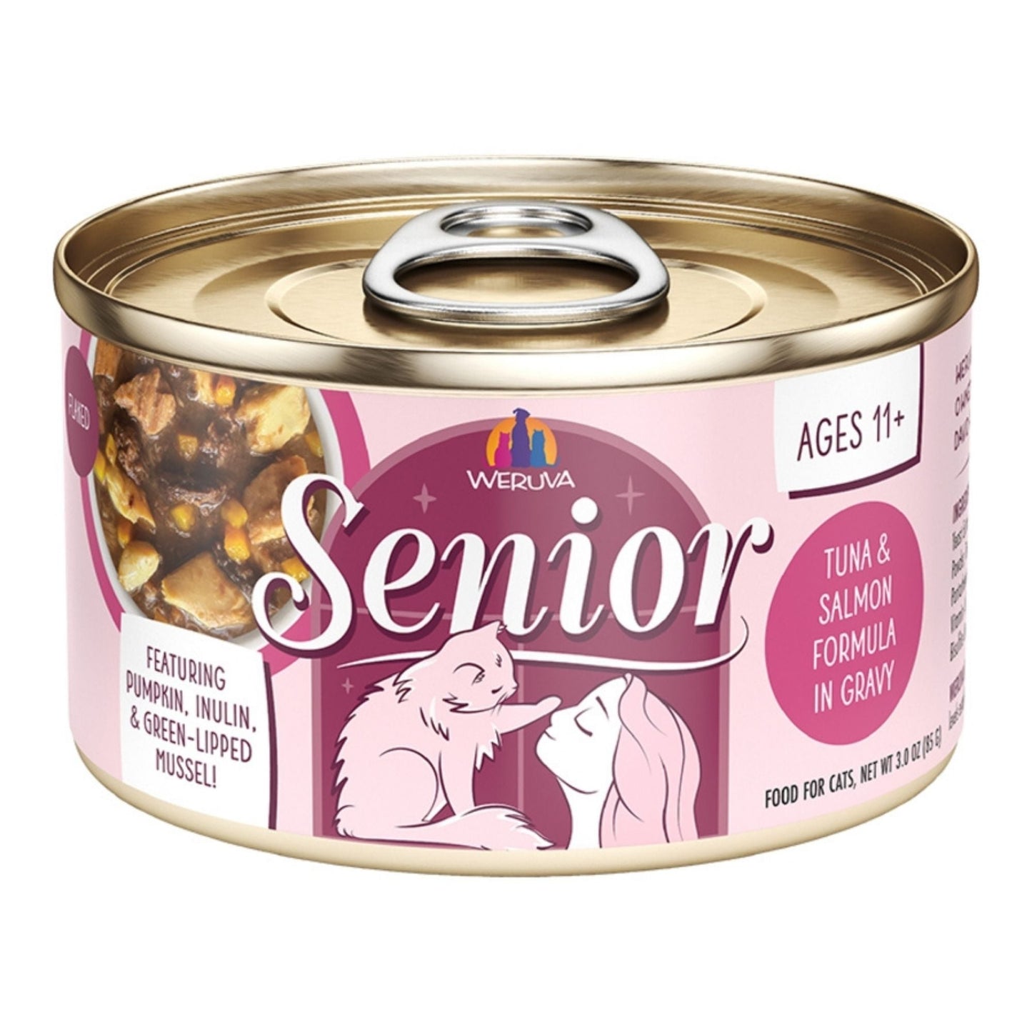Weruva Cat Senior Tuna & Salmon Formula in Gravy 3 oz. 12 ct
