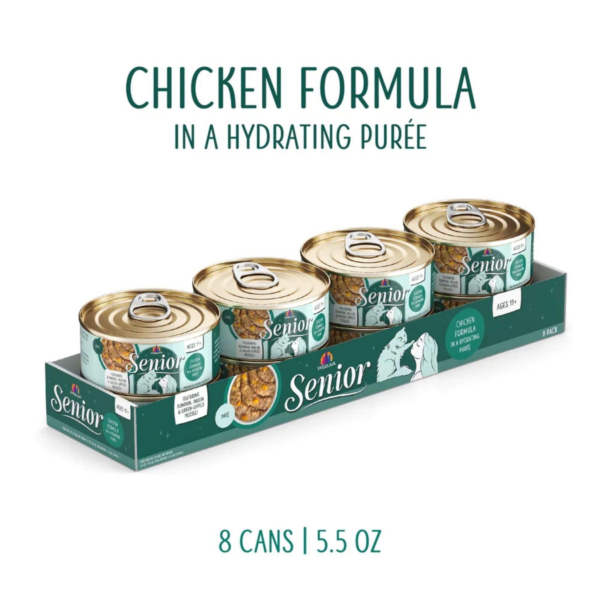 Weruva Cat Senior Hydrating Puree Chicken Formula 5.5 oz. 8 ct, view 3