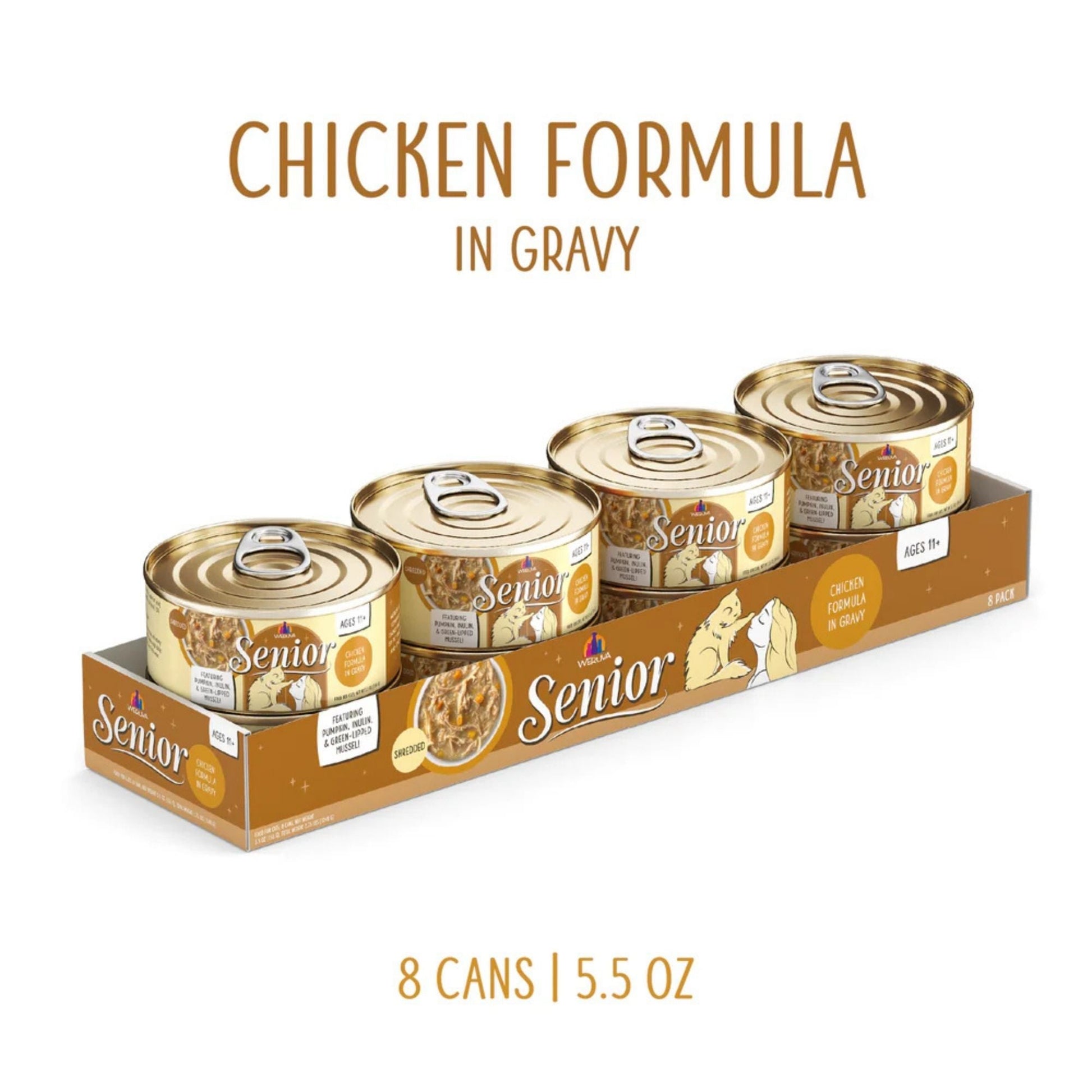 Weruva Cat Senior Chicken Formula in Gravy 5.5 oz. 8 ct, view 3