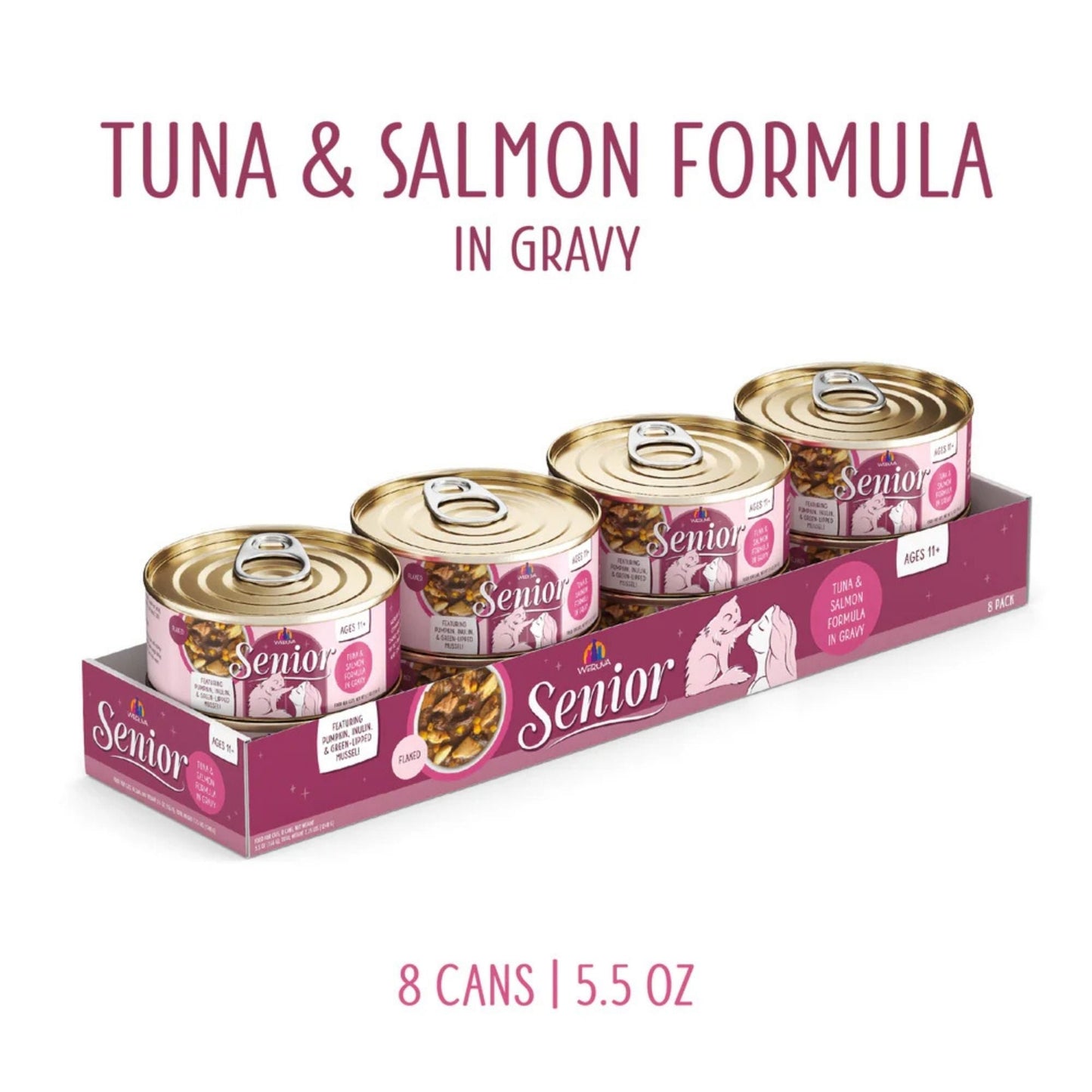 Weruva Cat Senior Tuna & Salmon Formula in Gravy 5.5 oz. 8 ct, view 3