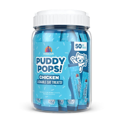 Weruva Cat Puddy Pops Chicken Lickable Cat Treats, 0.5 oz, 50 ct - Pets Perfect