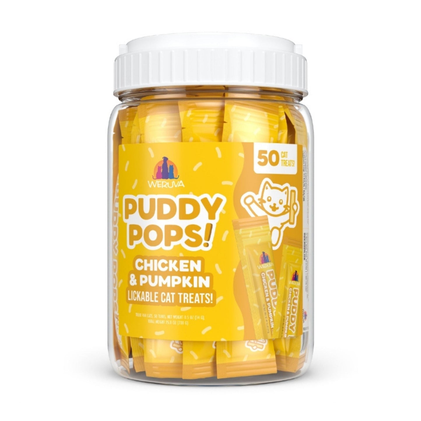Weruva Cat Puddy Pops Chicken & Pumpkin Lickable Cat Treats, 0.5 oz