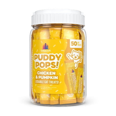 Weruva Cat Puddy Pops Chicken & Pumpkin Lickable Cat Treats, 0.5 oz, 50 ct - Pets Perfect