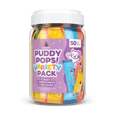 Weruva Cat Puddy Pops Lickable Cat Treat 0.5oz. Variety Pack - 50 Count