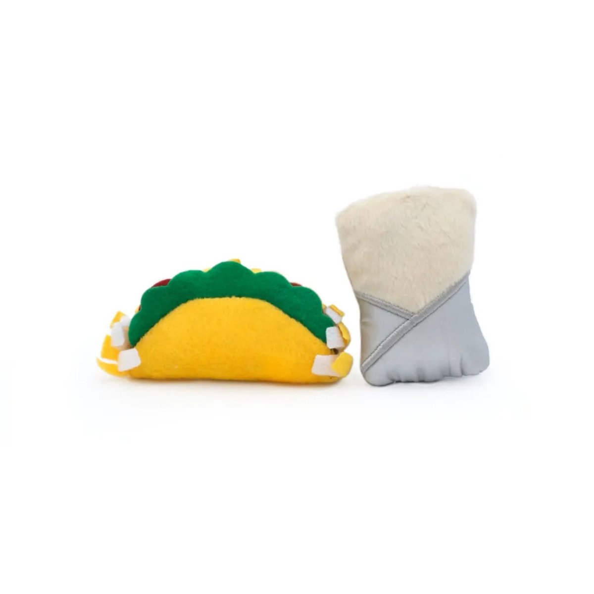 Zippyclaws Nomnomz Taco And Burrito Catnip Small - 2 Pk - Pets Perfect