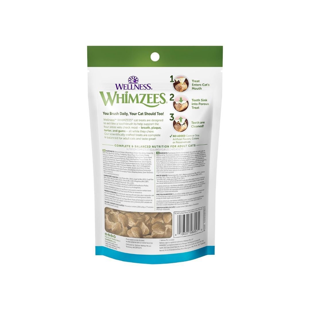 Whimzees Cat Dental Treat Chicken Tuna 2Oz - Pets Perfect