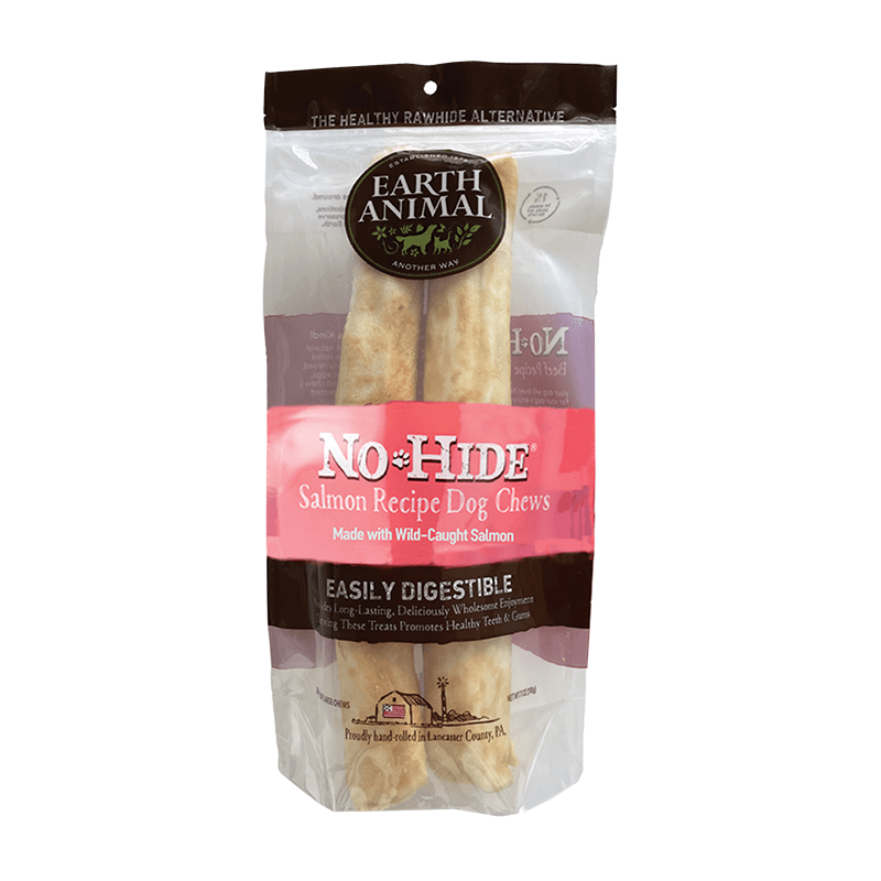 Earth Animal No - Hide – Rawhide - Free Salmon Chew 11" | 2 - Count - Pets Perfect