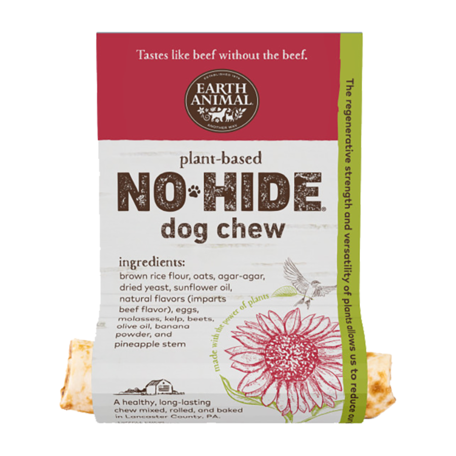 Earth Animal - Long-Lasting Vegan Salmon Dog Chew Small, 24 ct