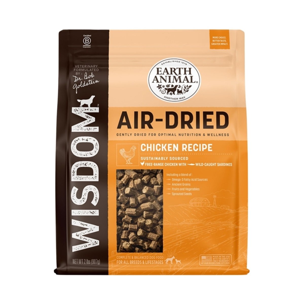 Earth Animal Dog Wisdom Air - Dried Chicken 2 lb - Pets Perfect