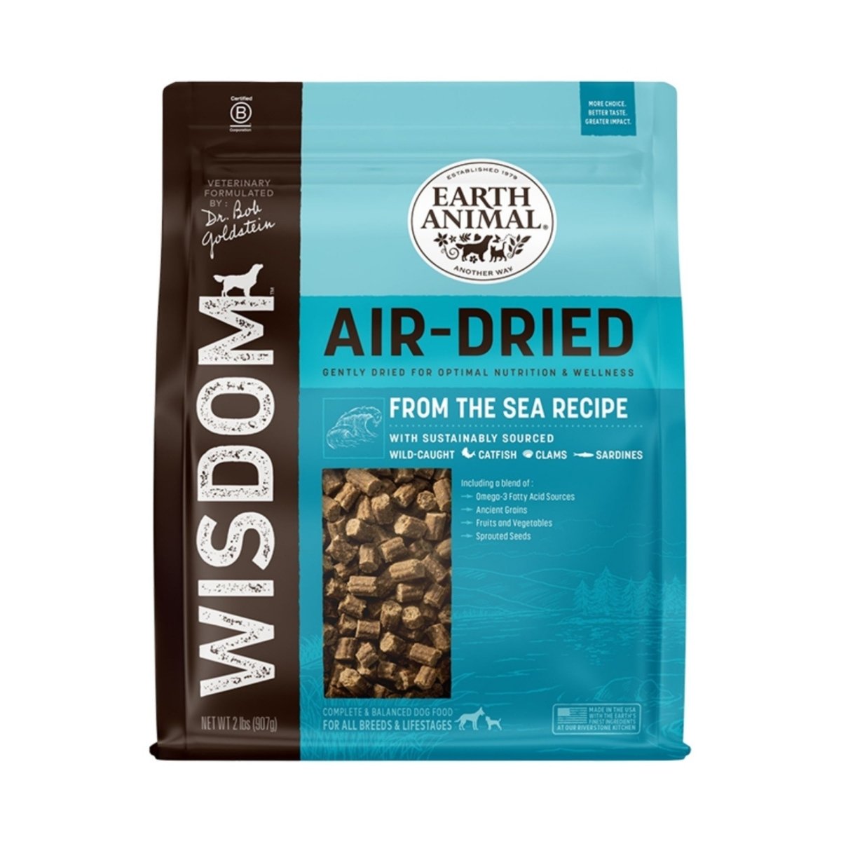 Earth Animal Dog Wisdom Air - Dried From The Sea 2 lb - Pets Perfect