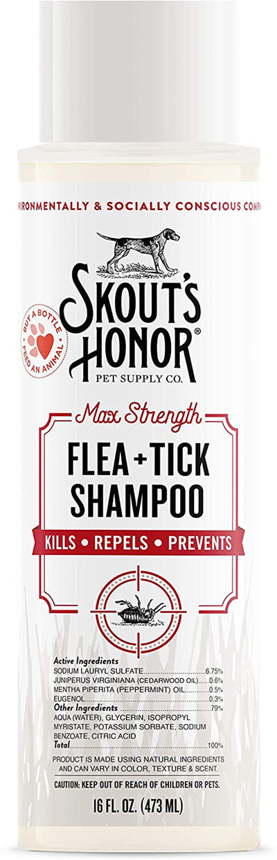 Skouts Honor Dog Shampoo Flea And Tick 16 oz