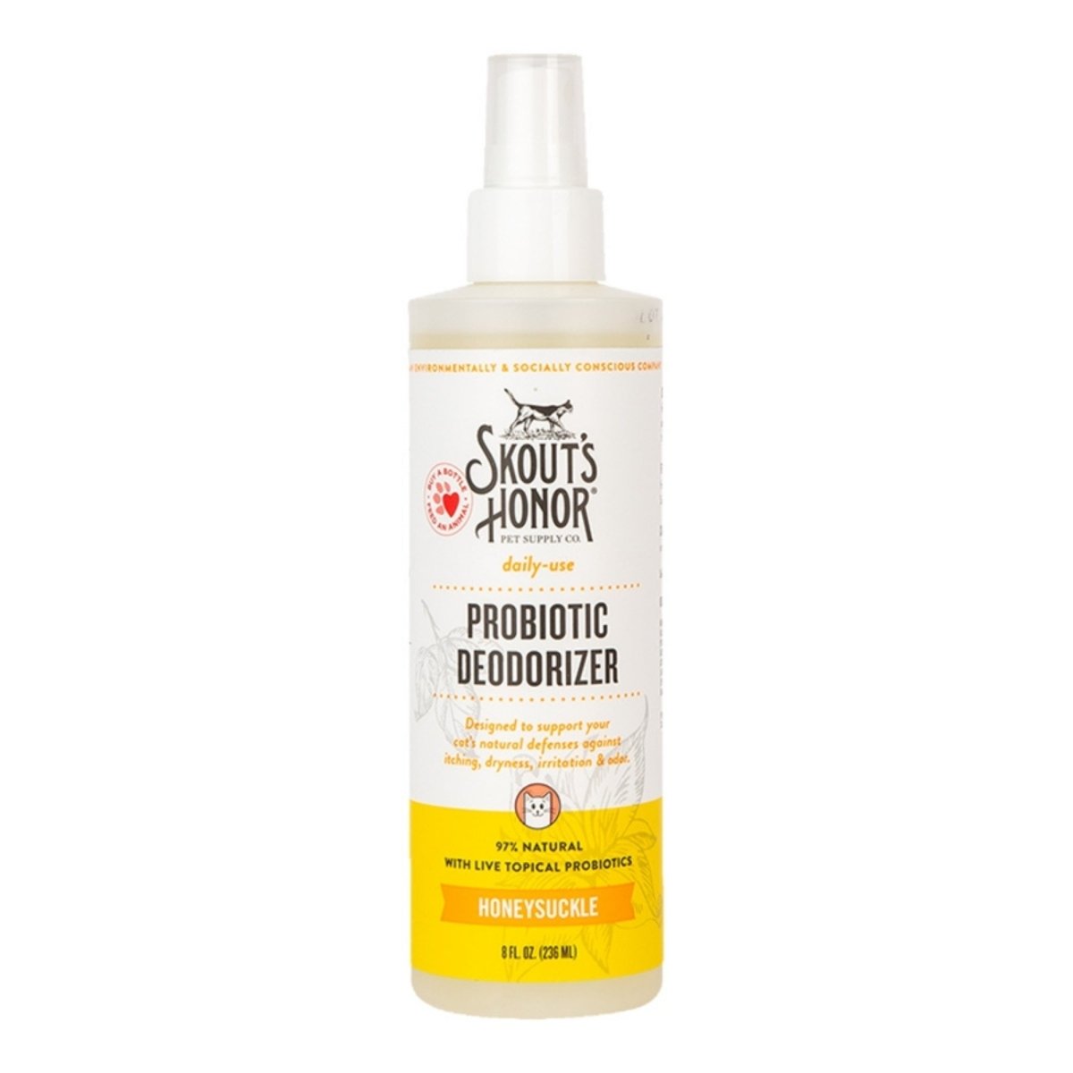 Skouts Honor Cat Probiotic Deodorizer Honeysuckle 8oz. - Pets Perfect