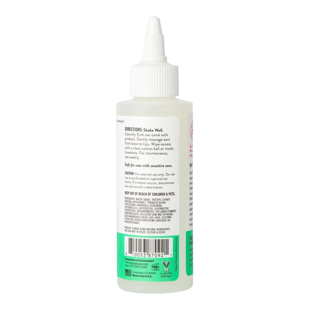Skouts Honor Cat Probiotic Ear Cleaner 4oz. - Pets Perfect