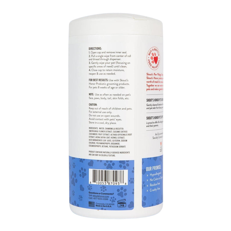 Skout'S Honor Dog & Cat Pet Grooming Wipes 80 Count Default Title