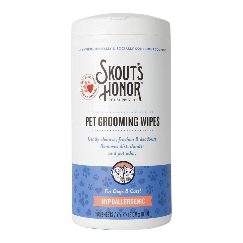 Skout'S Honor Dog & Cat Pet Grooming Wipes 80 Count Default Title