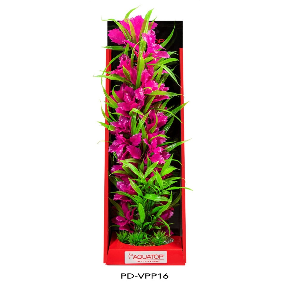 Aquatop Vibrant Passion Plant Pink 16in - Pets Perfect