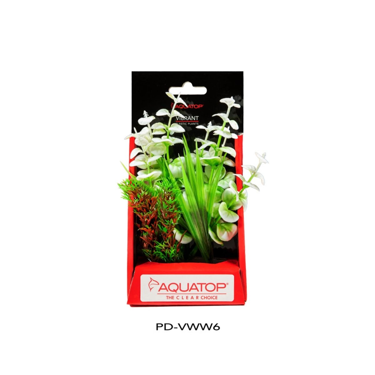 Aquatop Vibrant Wild Plant White 6in - Pets Perfect