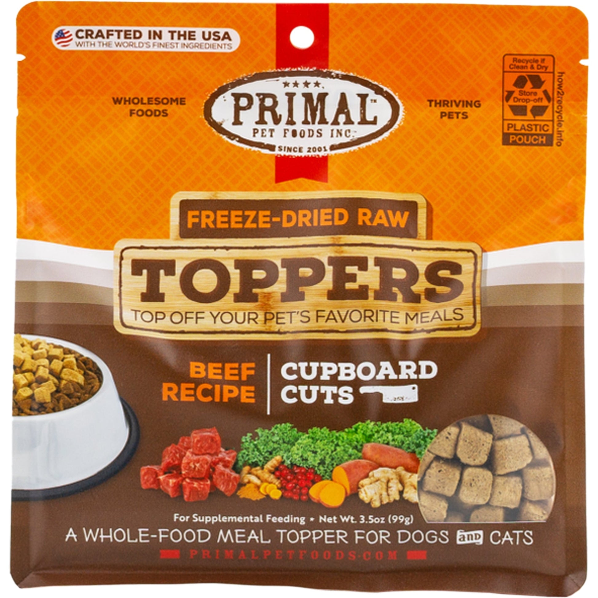 Primal Freeze-Dried Cupboard Cuts Toppers Beef, 3.5 oz