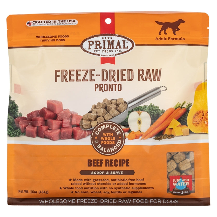 Primal Dog Freeze-Dried Pronto Beef, 16 oz