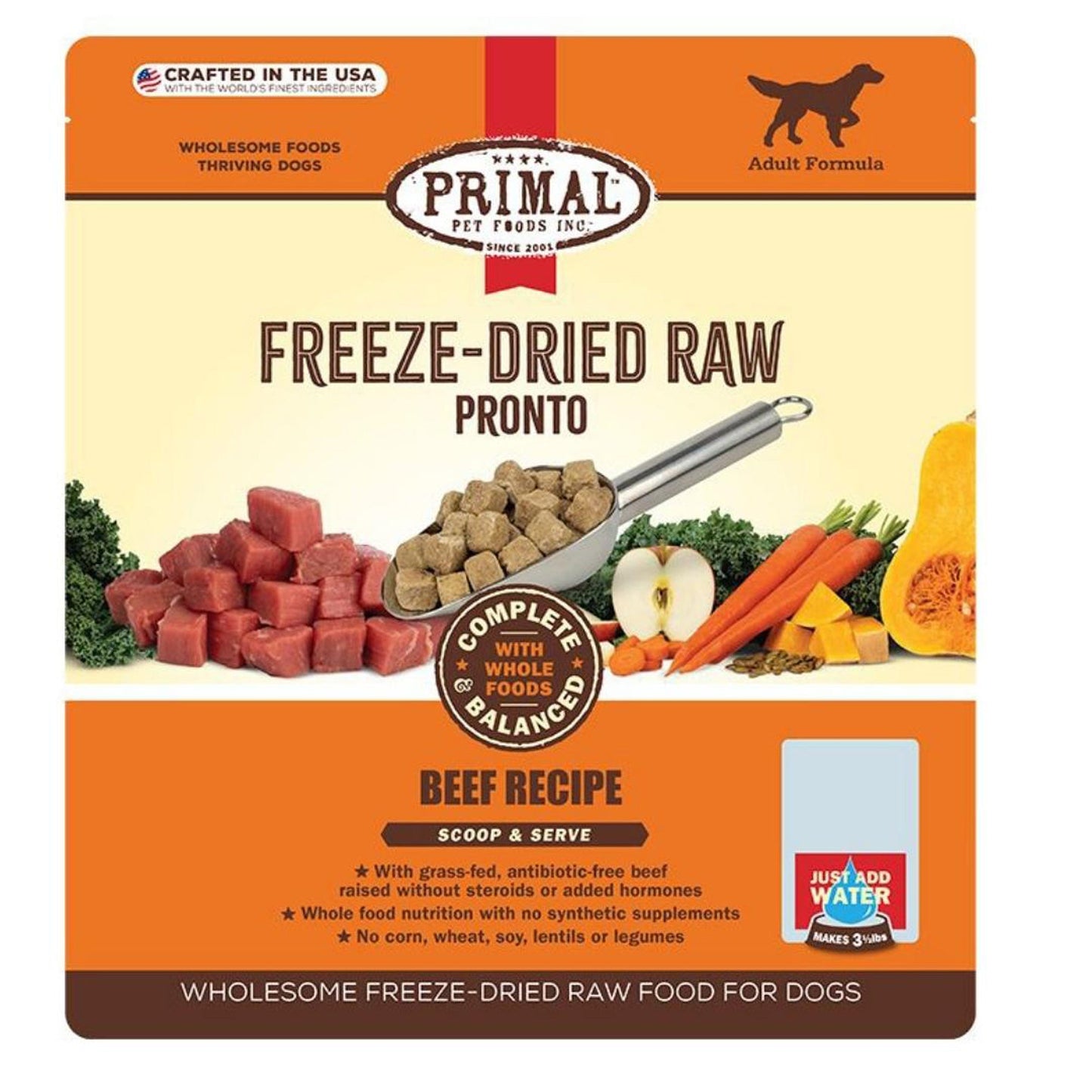 Primal Dog Freeze-Dried Pronto Beef, 25 oz