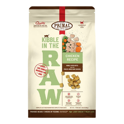 Primal Cat Kibble in The Raw Chicken, 1.5 lb - Pets Perfect