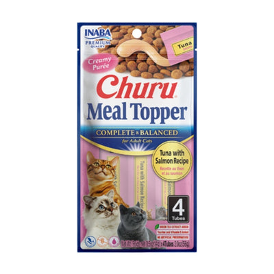 Inaba Churu Complete & Balanced Cat Food Topper, Tuna & Salmon, 2 oz
