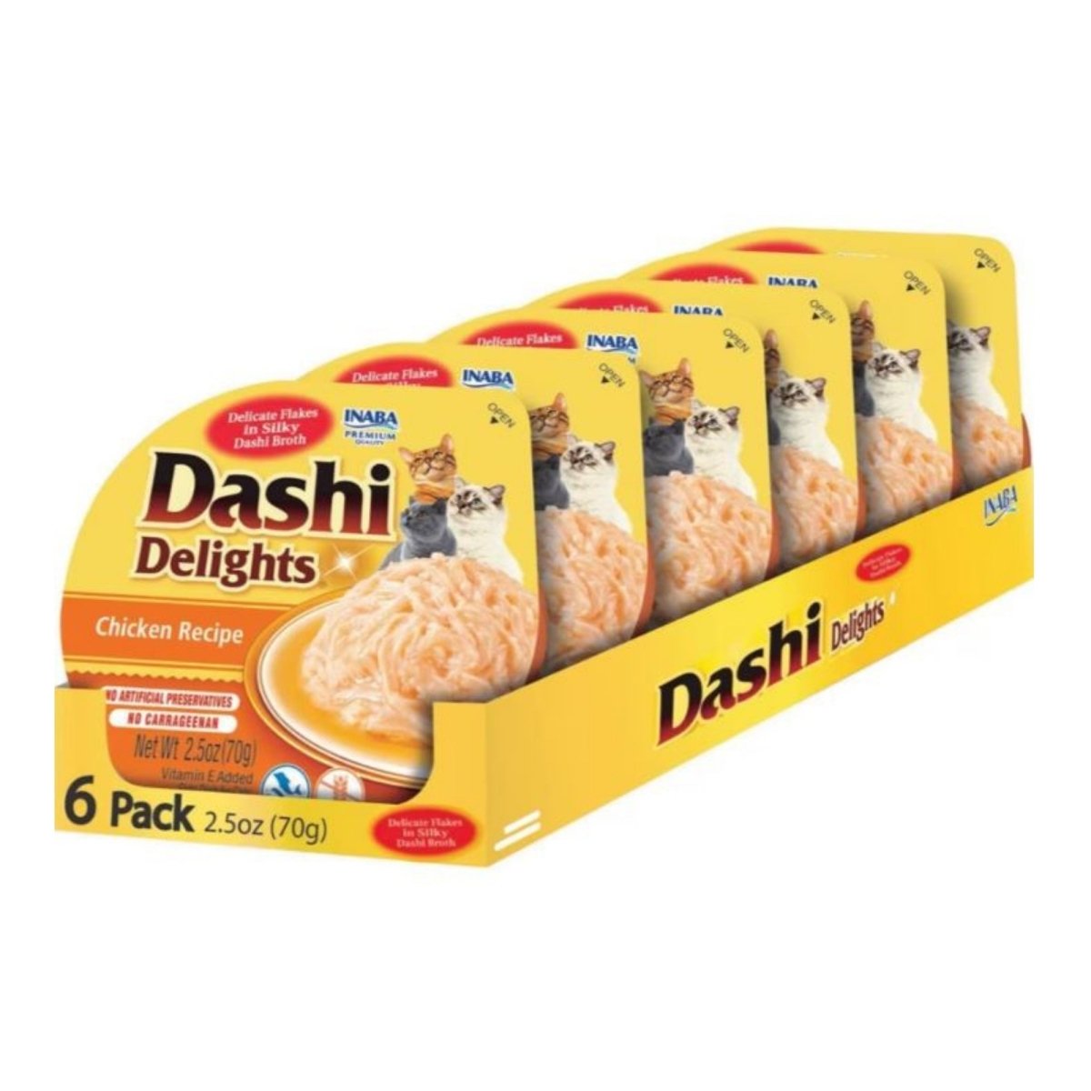 Inaba Dashi Delights Flakes In Broth Chicken 2.5oz. (Case of 6) - Pets Perfect