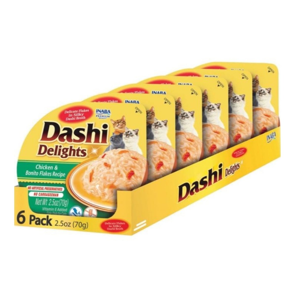 Inaba Dashi Delights Flakes In Broth Chicken/Bonito 2.5oz. (Case of 6) - Pets Perfect