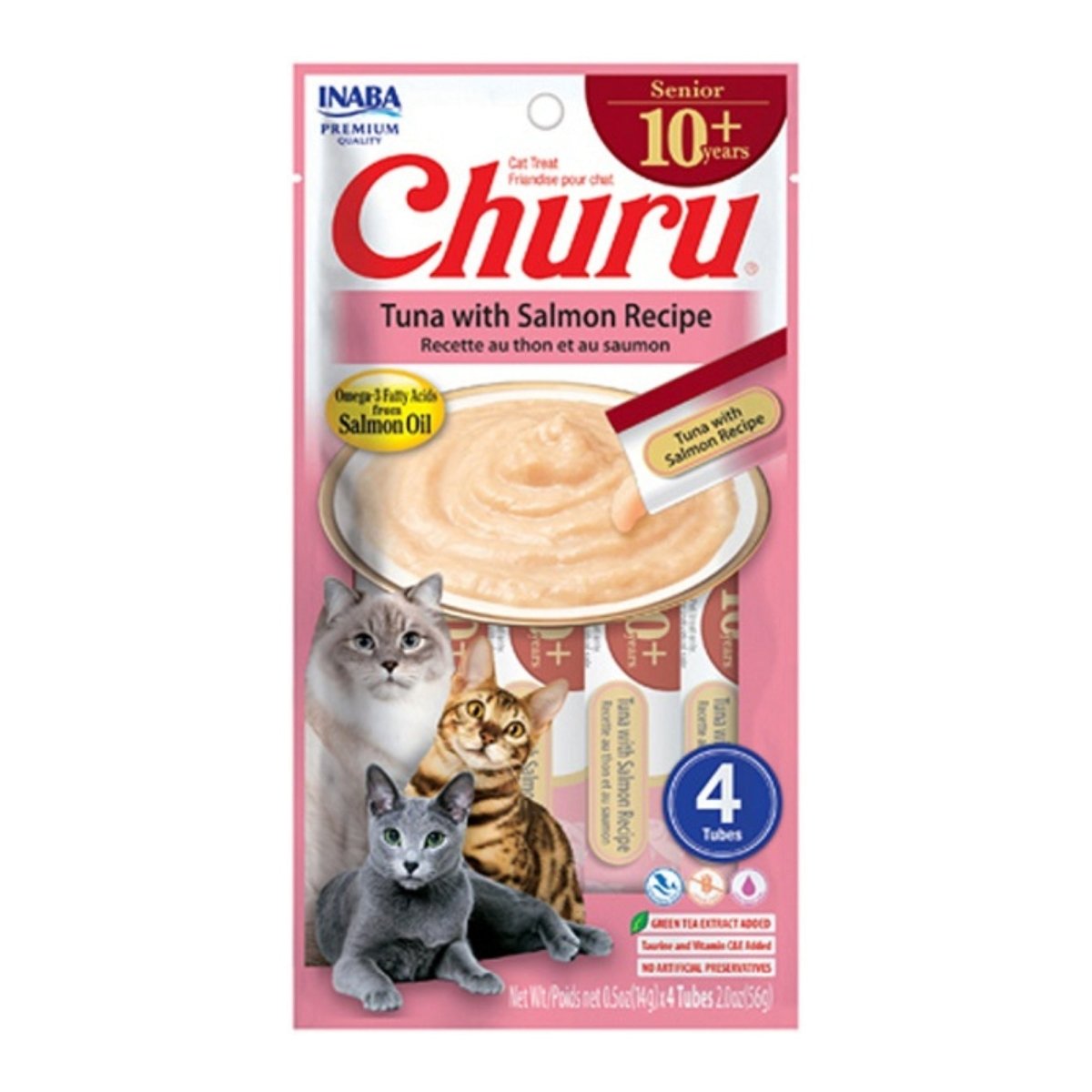 Inaba Churu Cat 2oz. Senior 10+ Tuna Salmon - Pets Perfect
