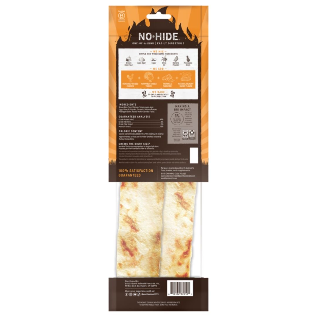 Earth Animal No - Hide – Long - Lasting BBQ Chicken Dog Chew | 4 Count - Pets Perfect