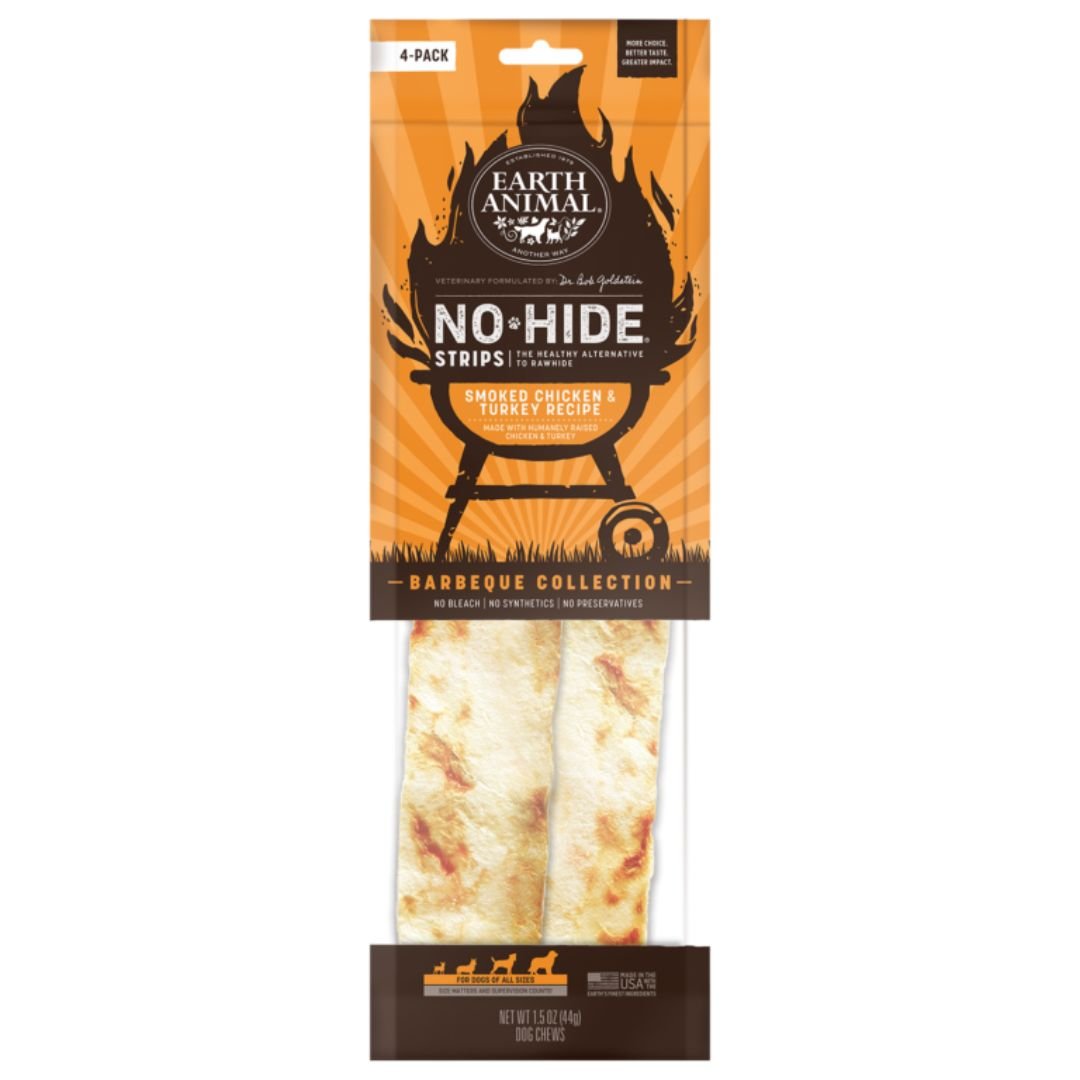 Earth Animal No - Hide – Long - Lasting BBQ Chicken Dog Chew | 4 Count - Pets Perfect